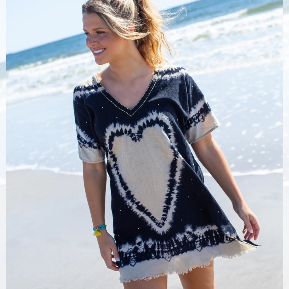 Natural Life Cotton Kaftan with Metallic Accents